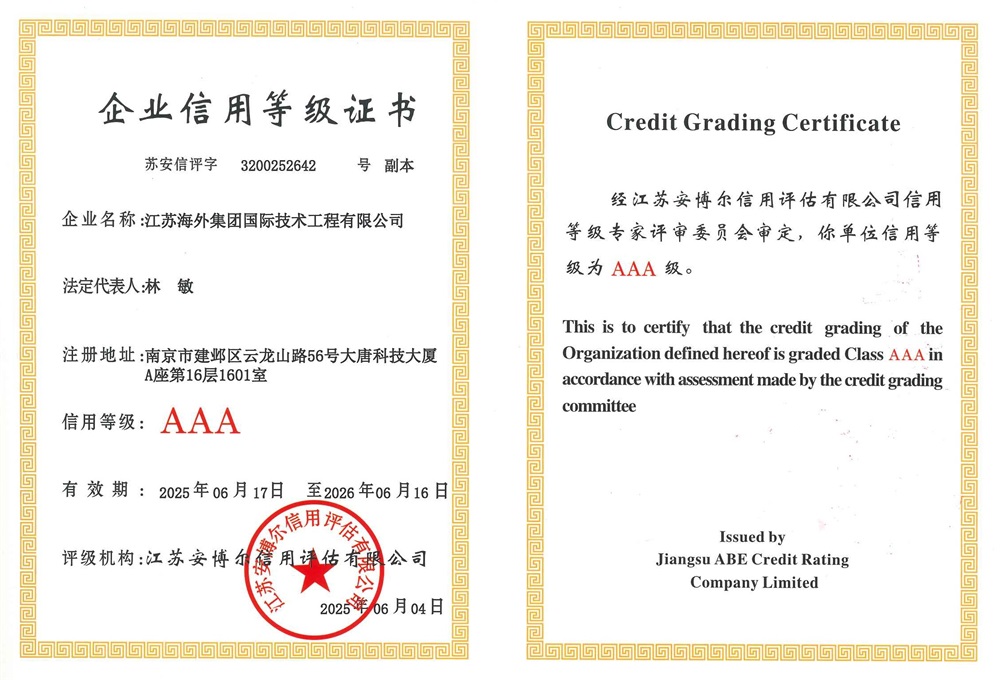企业信用等级 AAA证书